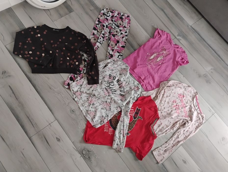 6 sztuk Mix ubrań dla dziewczynki 134/140