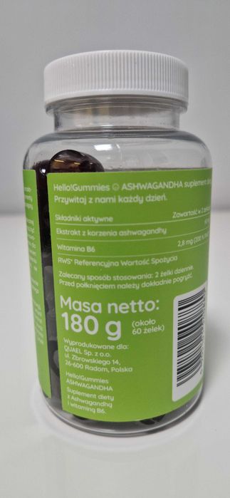 HELLO!GUMMIES Żelki Ashwagandha 180 g
