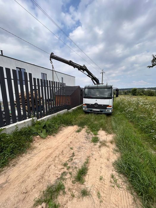 Перевезення будматеріалів Київ. Перевозка стройматериалов Киев. Маніпулятор манипулятор. Доставка цегли газоблоку плит. Оренда крана манипулятора