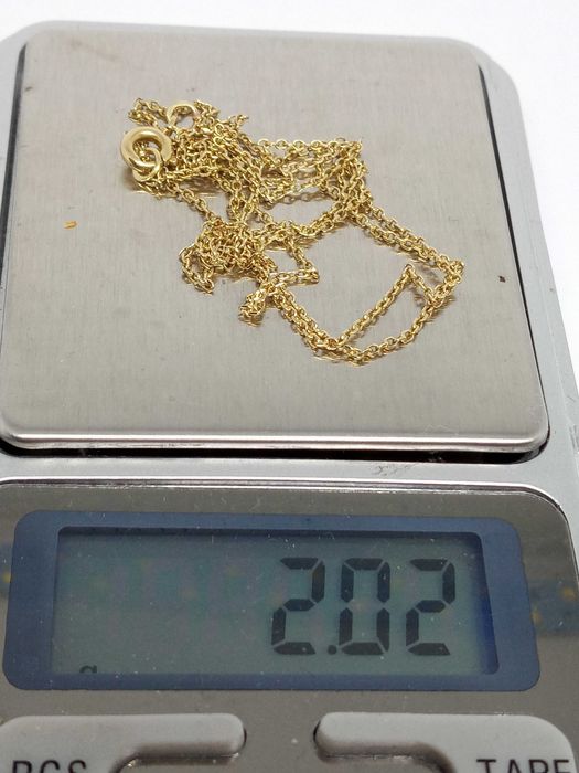 Lombardowski. Złoty łańcuszek pr.585 2,02g 55,6cm BDB stan Ankier