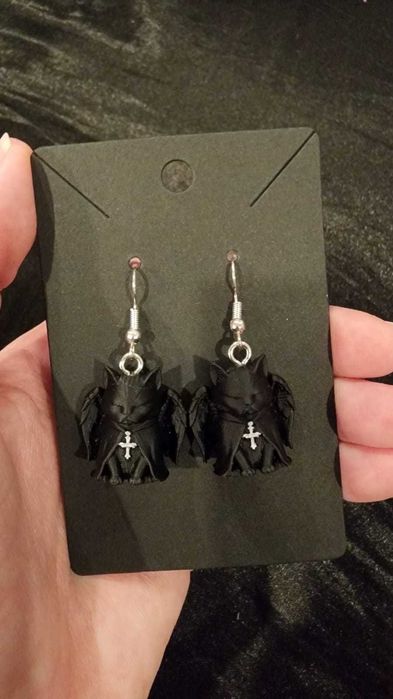 Brincos Gato Gótico