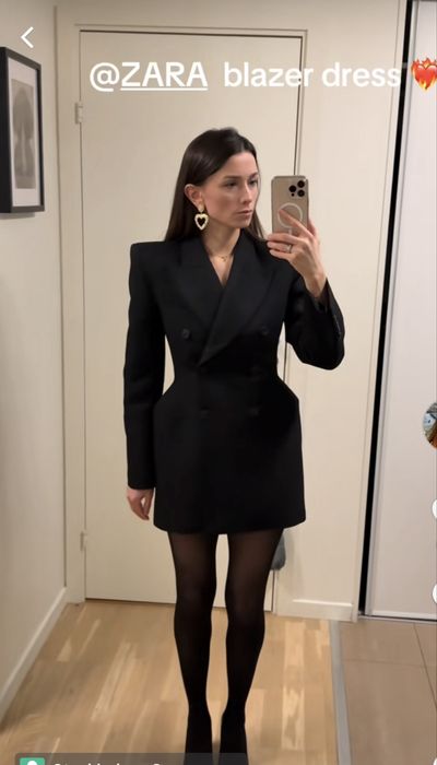 Плаття піджак Zara XS M блейзер zara плаття zara чорне сукня zara