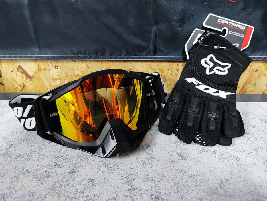 Gogle rękawice cross enduro motocross quad ATV rowerowe MTB