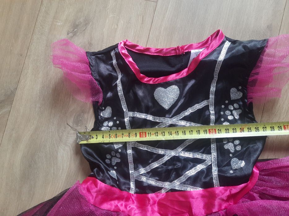 Sukienka 98 strój wróżka czarownica czarodziejka wiedzma kot