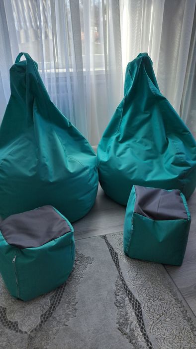 Кресло груша с пуфиками бескаркасная xxl