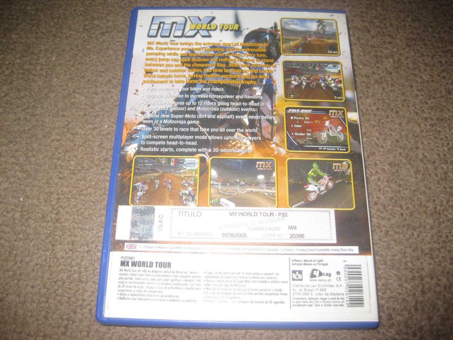 Jogo "MX World Tour" PS2/Completo!
