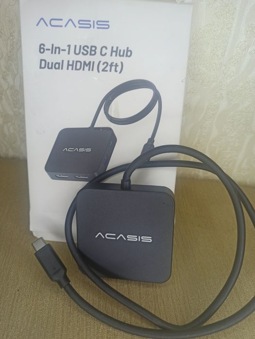 Адаптер HDMI Acasis USB C Hub Dual HDMI (2ft) HC31-2H60 Адаптер