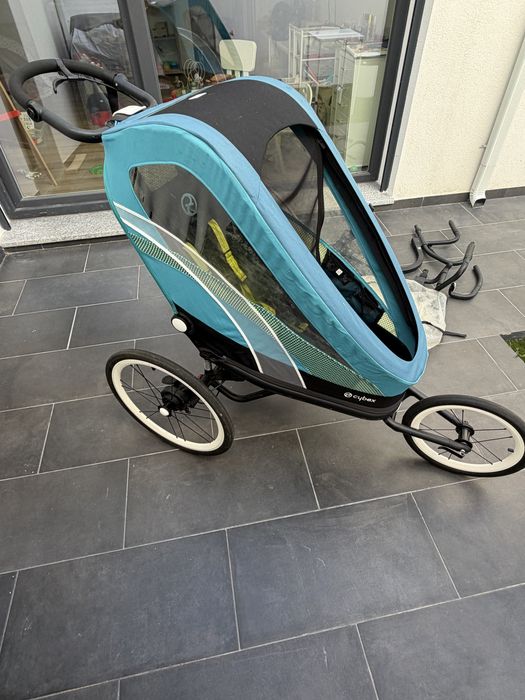 Cybex Zeno Multisport - atrelado bicicleta + kit corrida + capa de chuva