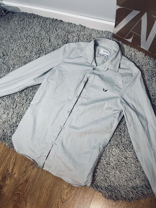 Meska koszula reserved slim fit szara rozm M