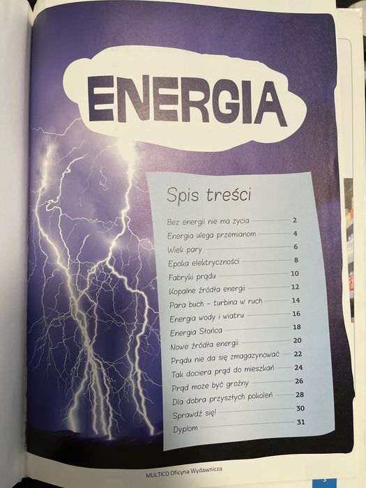 Energia. Ksiazka z serii Przyroda.