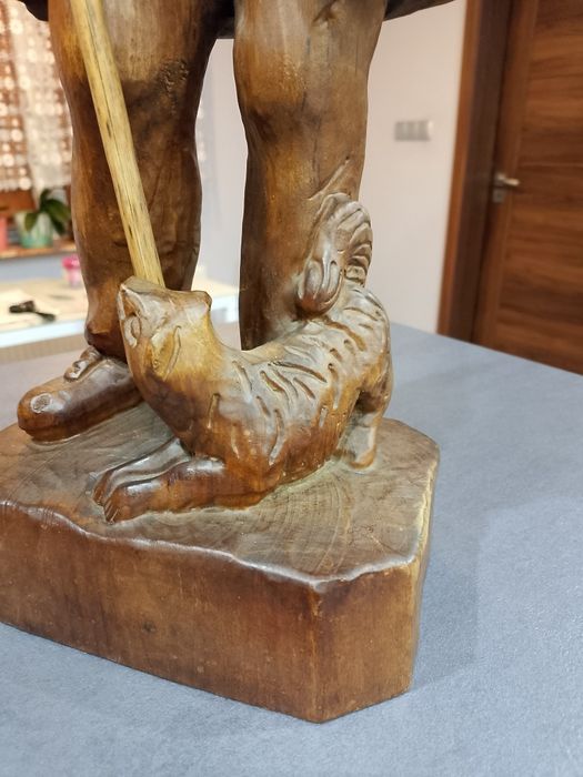 *Wyprzedaż*Stara figura halabardnika z drewna.65cm