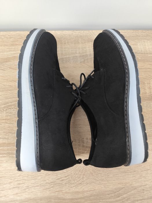 Półbuty damskie zamszowe na platformie Seastar Blue r. 40