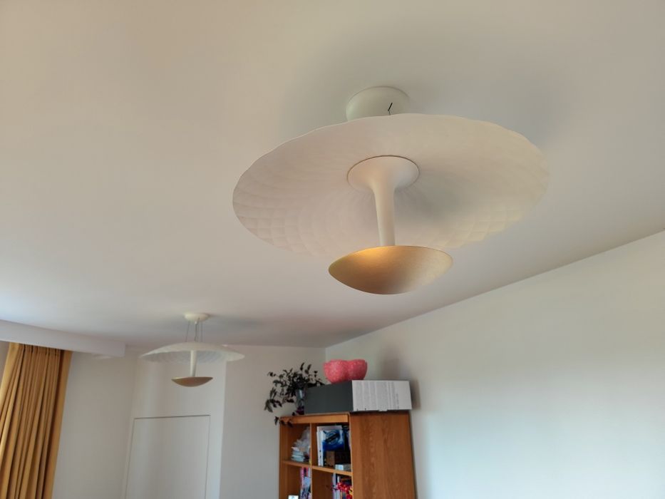 2x Lampa wisząca Zuma Line Wall.E 55 cm biało-złota