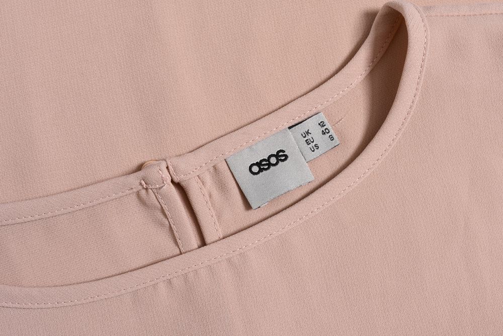 ASOS bluzka oversize krótki rękaw pudrowy róż r 40