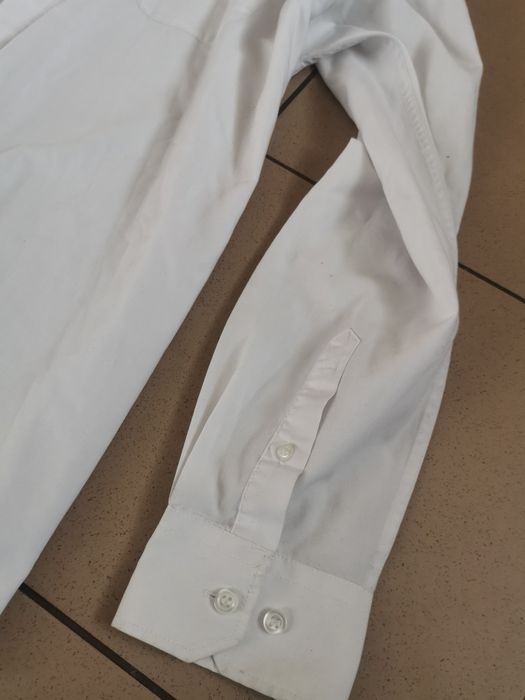 Koszula męska klasyczna biała elegancka regular fit 43cm 17" L