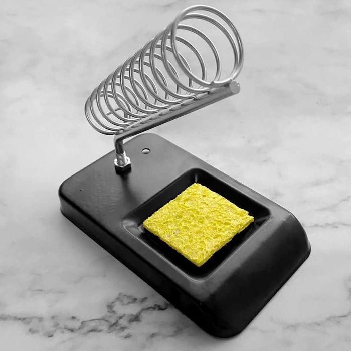 Подставка для паяльника с губкой надежная металлическая