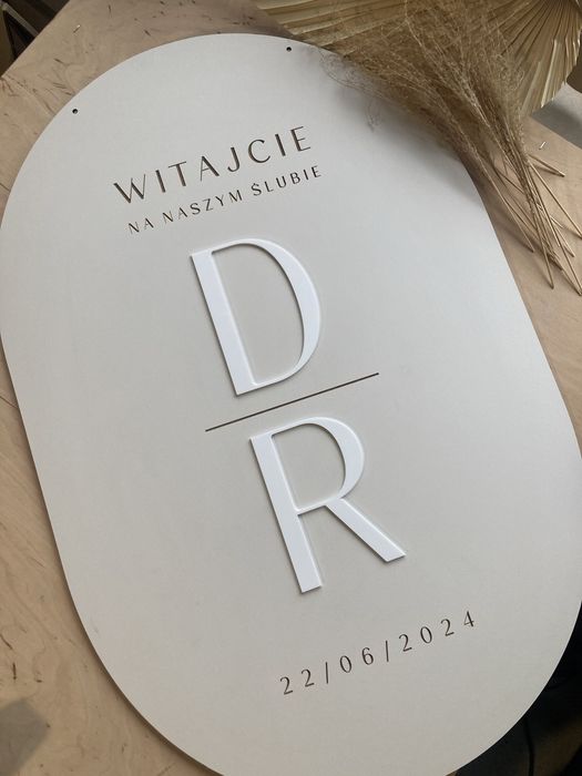 Tablica powitalna wesele ślub drewniana