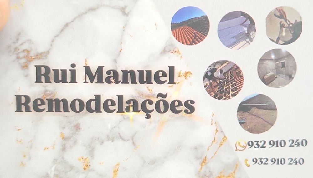 Rui manuel remodelações  telhados novos e manutenção de telhados