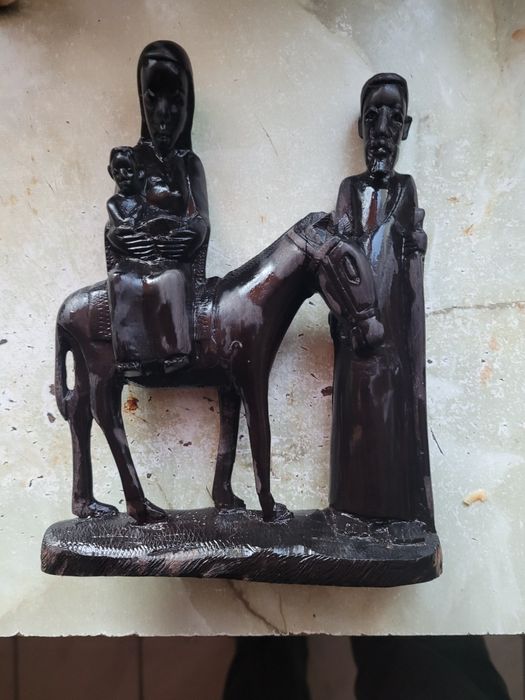 Swieta rodzina figurka z mahoniu