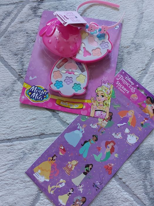 Nowy zestaw dla małej księżniczki OPASKA ZESTAW DO MAKIJAŻU naklejki