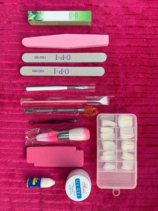 (Novidade) Kit completo de unhas de Gel