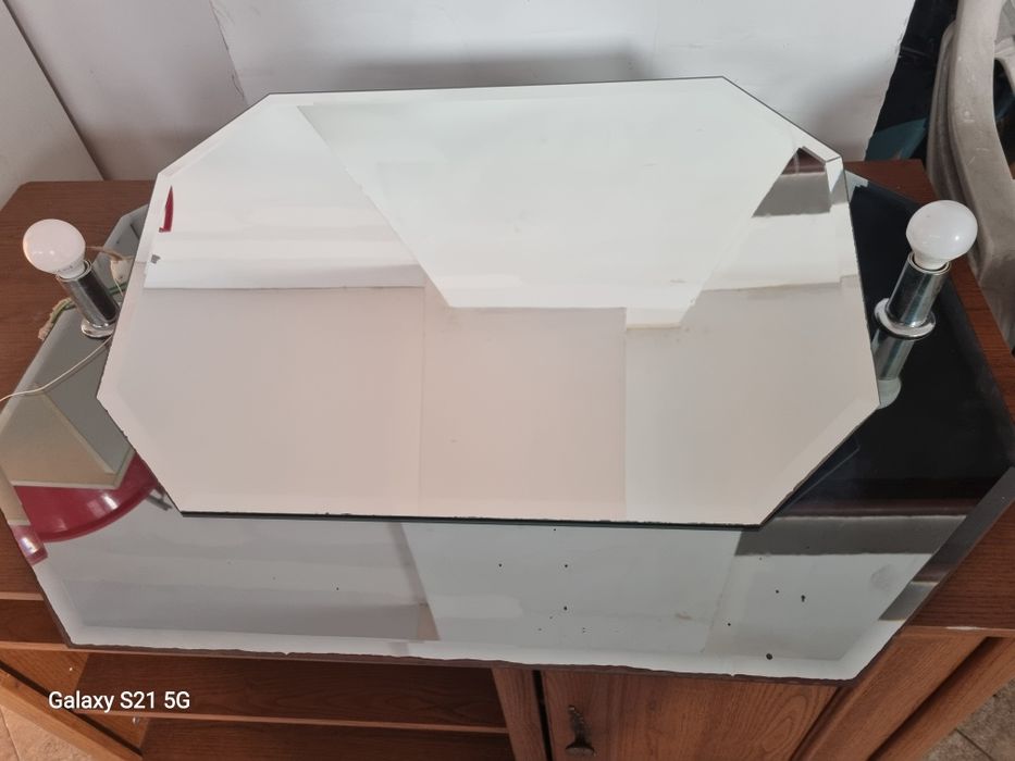 Podświetlane ruchome lustro podwójne 80 cm