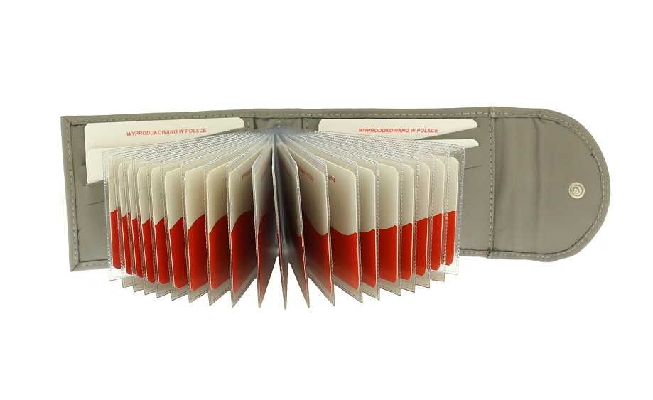 Etui na wizytówki etui na karty ID etui na dokumenty granatowe PL