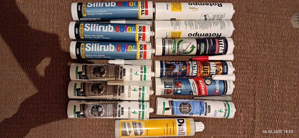 фарба інтерєрна два відра,герметик силікон,ручки до валика