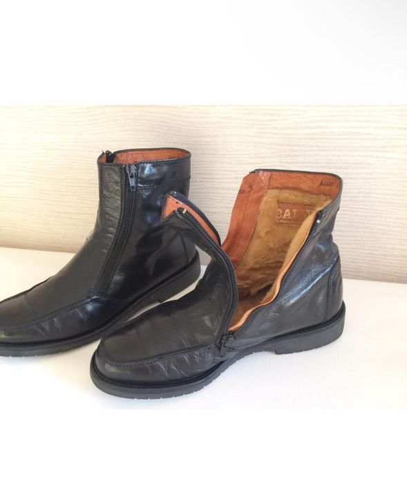 Чорні, шкіра, зимові черевики,люкс бренд bally