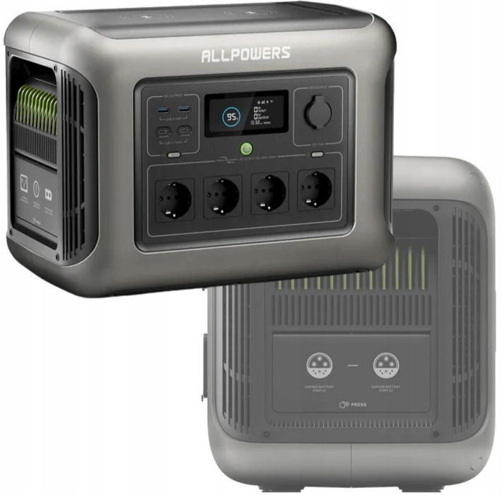Мобільна станція живлення Allpowers R1500 lite потужності 1600вт: 24 ...