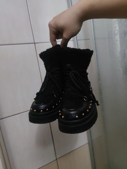 buty emu śniegowce 38 Deeze premium eleganckie skórzane ocieplane botk