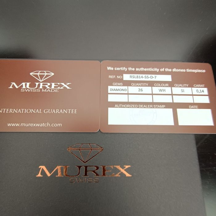 Relógio Murex com 26 diamantes com certificado SI64552464858753122