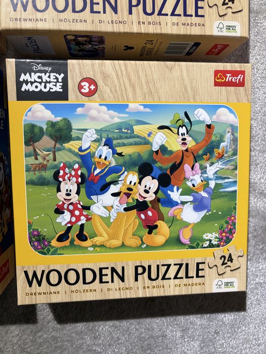 Drewniane puzzle Trefl - 24 elementy - zestaw 4 szt. /dla dzieci 3+