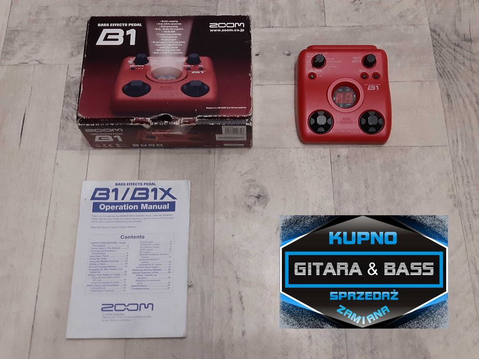 Multi-efekt Basowy ZOOM B1 X-efekty-perkusja- wysyłka lub dodam Gratis