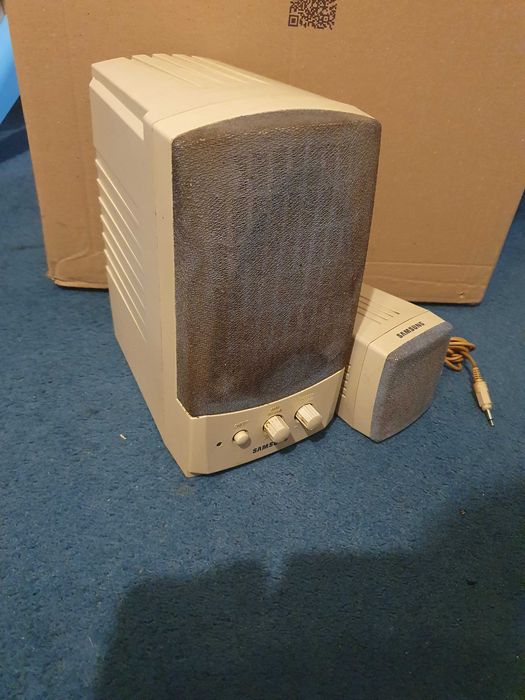 Zestaw głośniki laptop PC subwoofer samsung vintage retro PRL