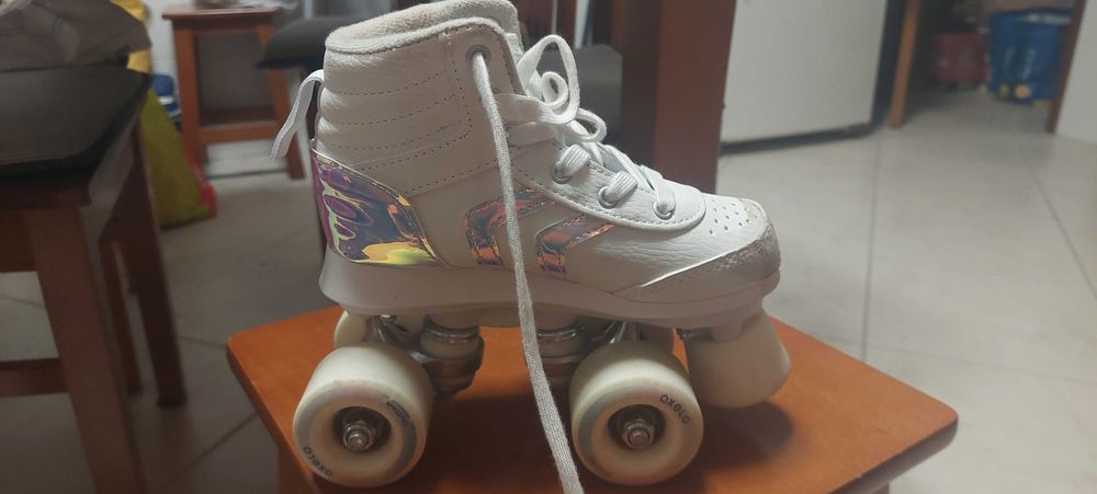Patins Oxelo de 4 Rodas QUAD 100 brilhante