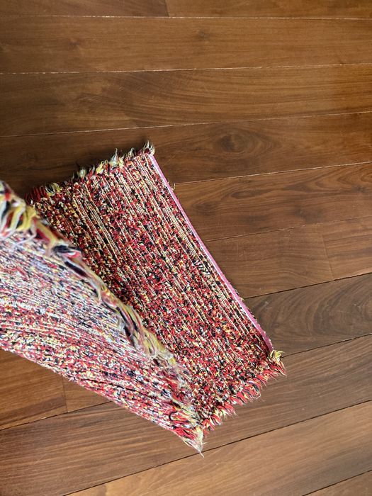 Tapete artesanal multicorido, com franja- NOVO