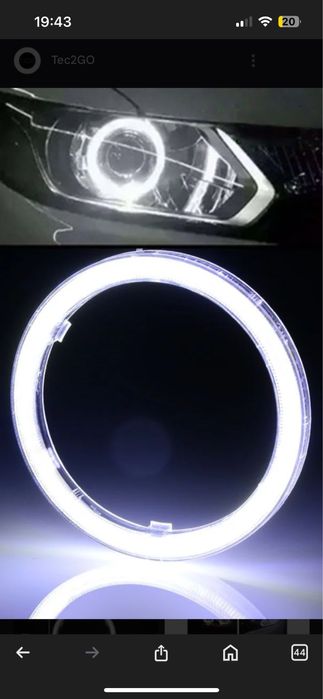 Angel Eyes peça para farol de carro