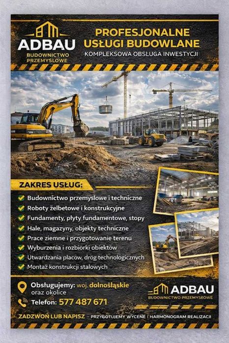 AD-BAU Budowa domów, fundamenty, prace ziemne, przyłącza kanalizacyjne