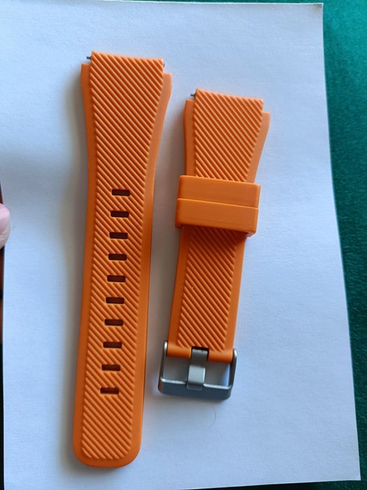 Pomarańczowy silikonowy pasek do zegarka 22 mm  uniwersalny