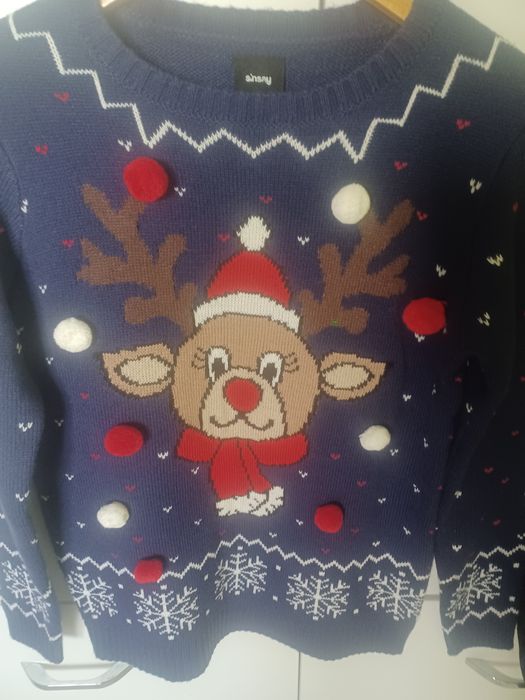 Świąteczny sweterek migoczący