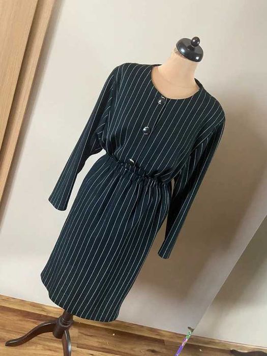 Komplet spodnica sweter zakiet paski real vintage lata 80 90