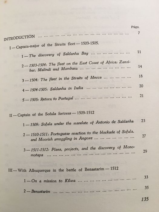 C. Cipolla / Vasco da Gama/Soldado Prático/ A. Saldanha