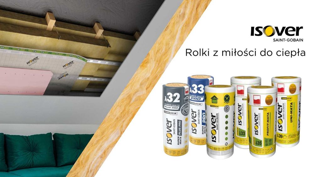 Wełna mineralna Isover Super-Mata 033 gr. 100mm