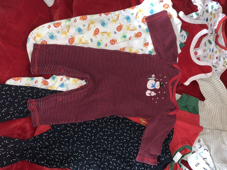 Paka ciuszków dla chłopca 68 cm na 3-6m