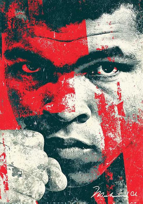 Obraz / Plakat - 70x100 - druk na papierze [muhammad ali 2)