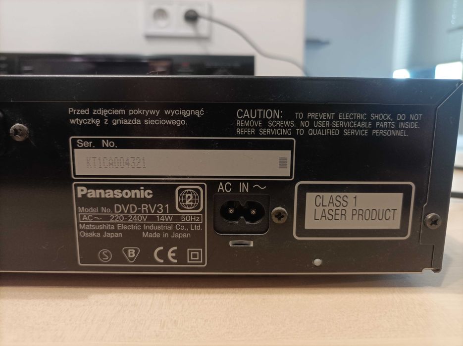 Panasonic DVD‑RV31 DVD / CD Player – Dolby Digital 5.1, Video/CD/MP3