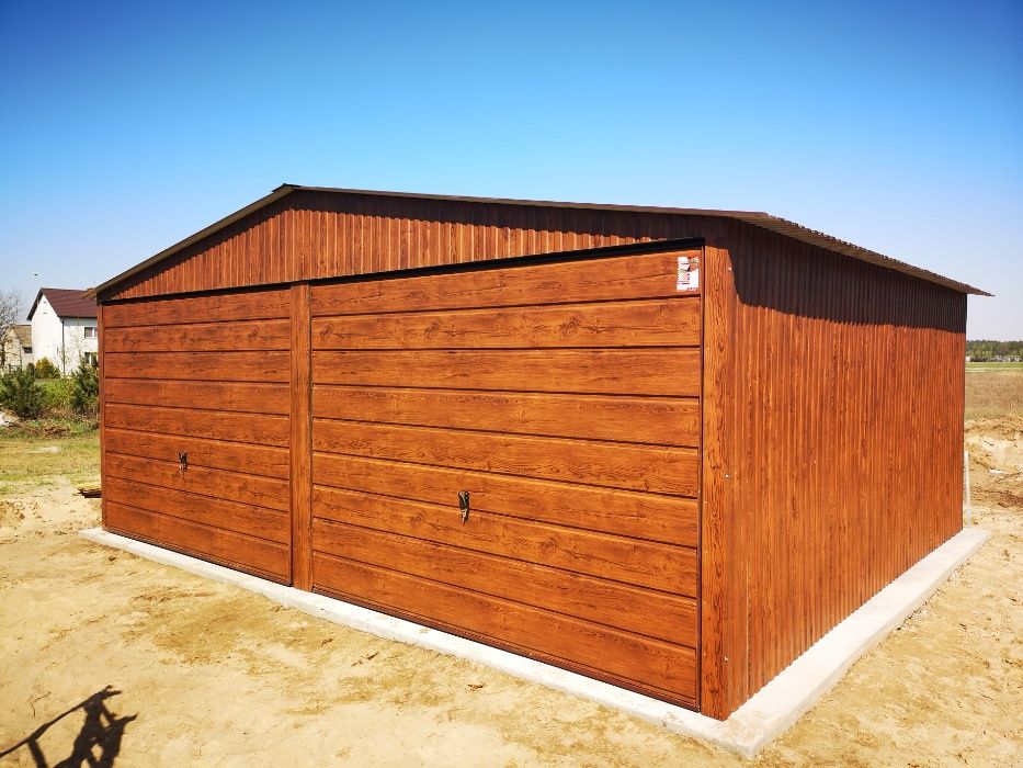 Garaż blaszany 6x5,6x6, panel poziomy wszystkie wymiary PROMOCJA -5%