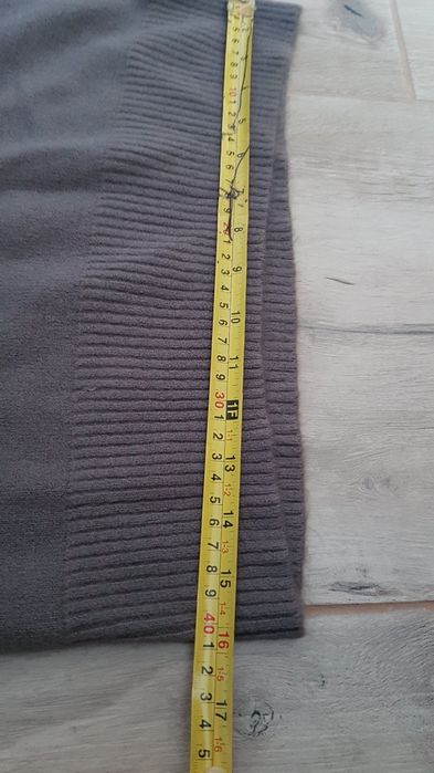 Sweter ciepły długi, L, kolor cappucino.