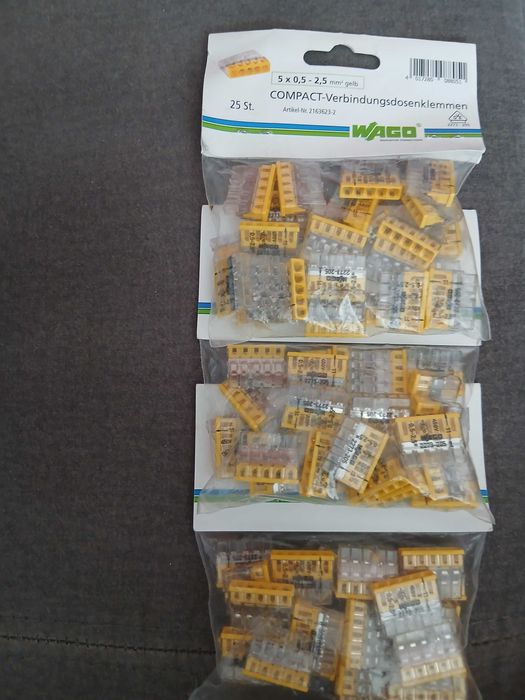 Szybkozłaczki Wago 5x0,5 - 2,5 mm²